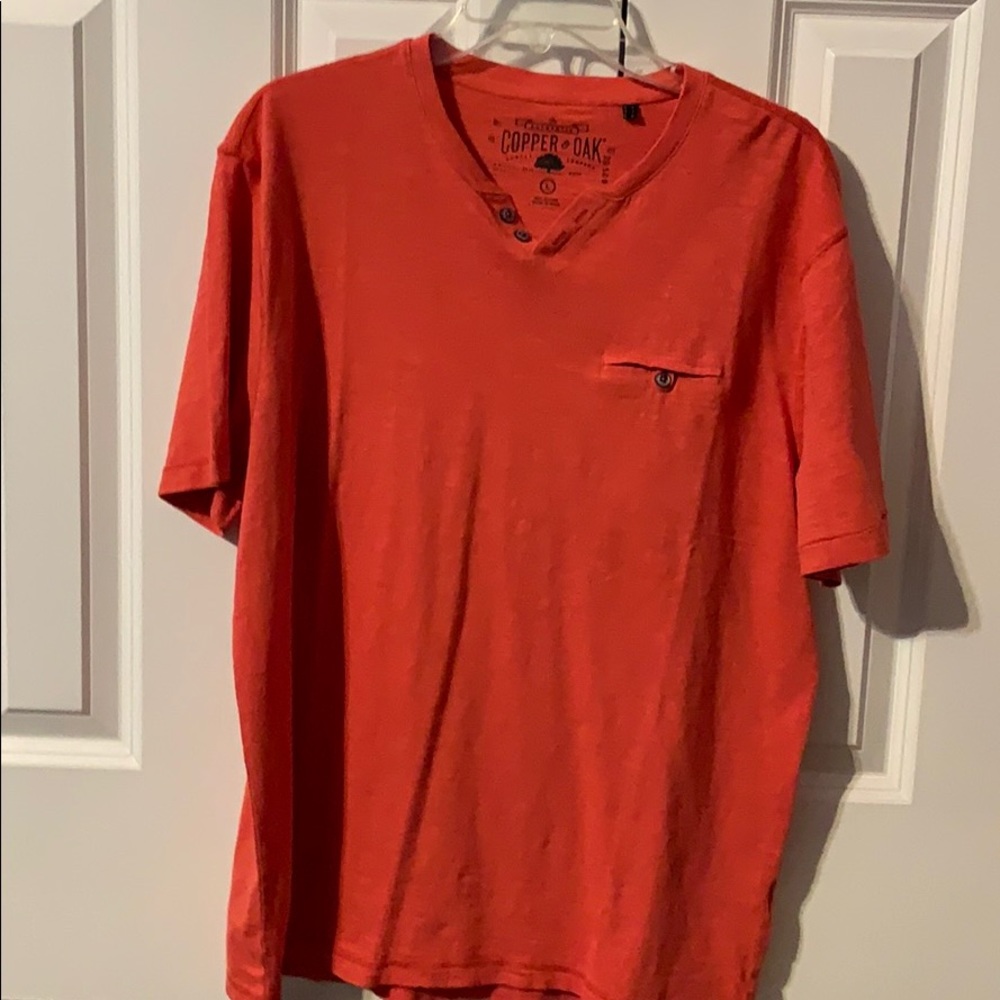 Copper oak burn orange shirt